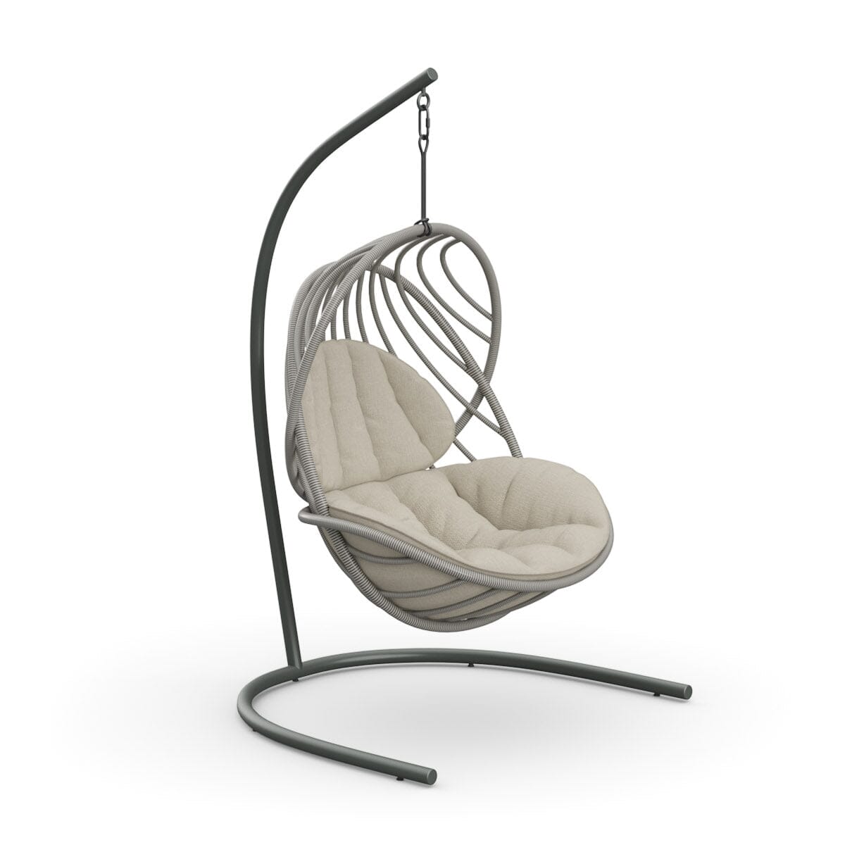 Dedon Kida Set Hanging Lounge chair avec Base, coussin en sus Ease Touch: 171