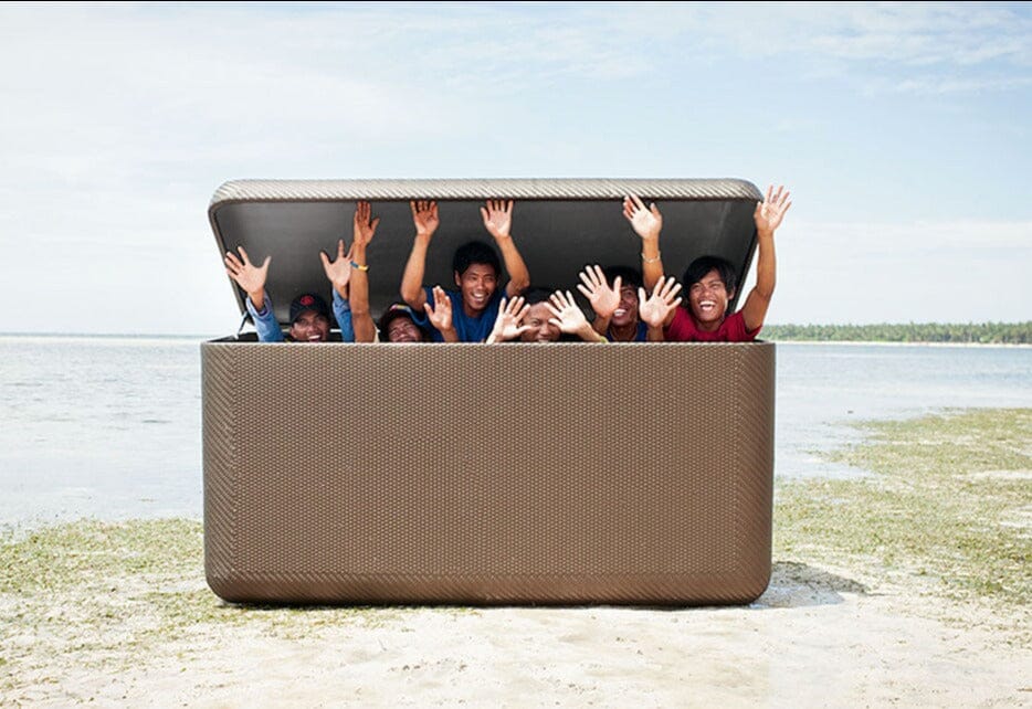 Dedon LA MALLE Coffre de rangement pour coussins XL, avec roues
