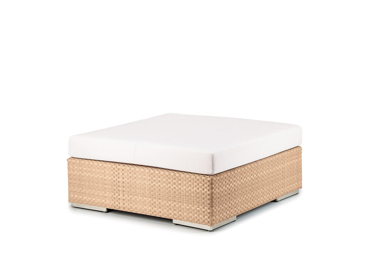 Dedon Lounge FootStool / Tabouret / Repose-pieds 110x110cm, Coussin en sus Bleach 066