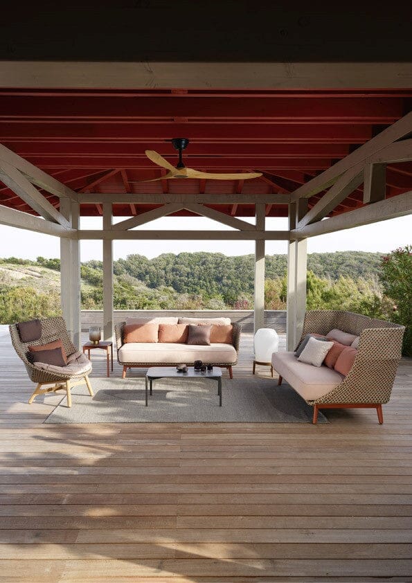 Dedon Mbarq 3-seater / Canapé 3 places high backrest, Coussins en sus