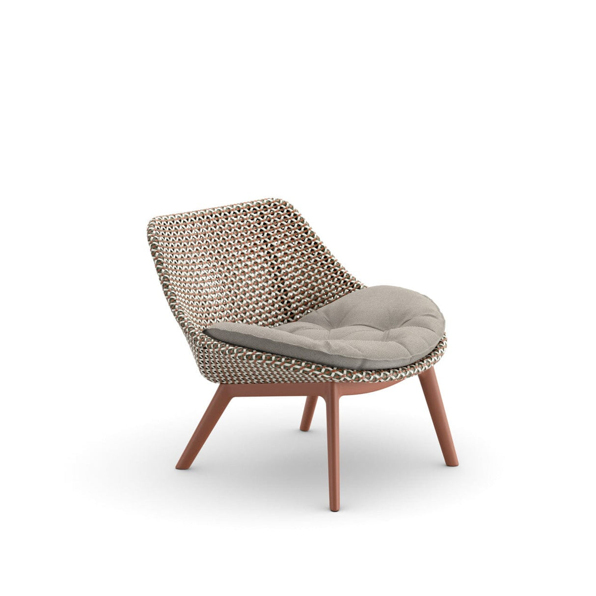 Dedon Mbrace ALU Club chair, Coussins en sus Chestnut 151