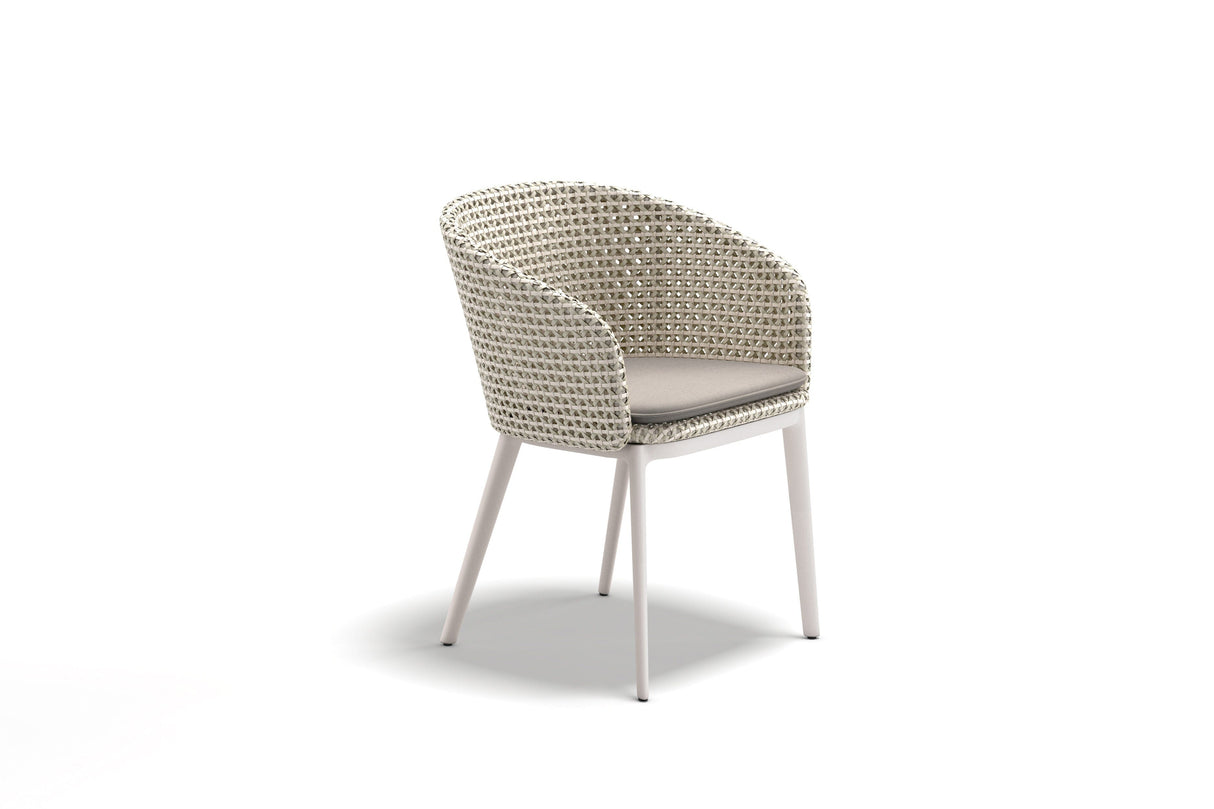 Dedon Mbrace ALU Fauteuil repas, Coussins en sus Sea Salt 135