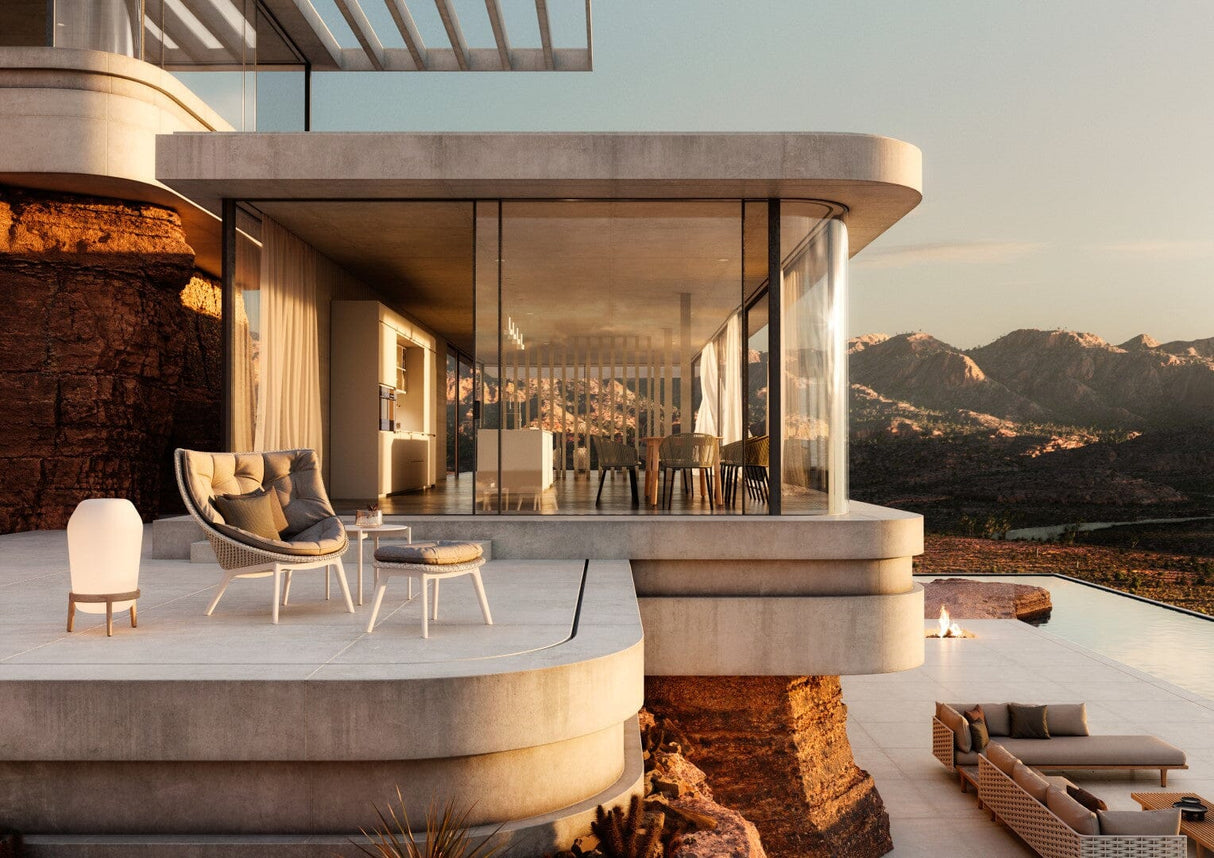 Dedon Mbrace ALU Lounge chair, Coussins en sus