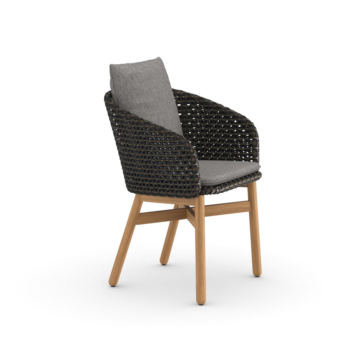 Dedon Mbrace Fauteuil repas avec Teak Base, Coussins en sus
