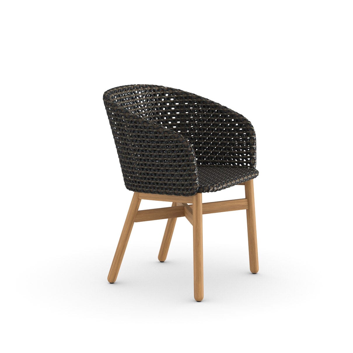 Dedon Mbrace Fauteuil repas avec Teak Base, Coussins en sus Arabica 126