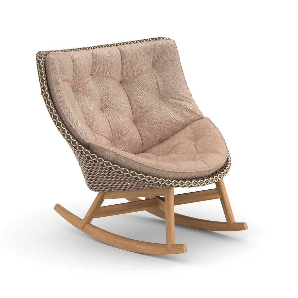 Dedon Mbrace Rocking chair, Coussins en sus Chestnut 151