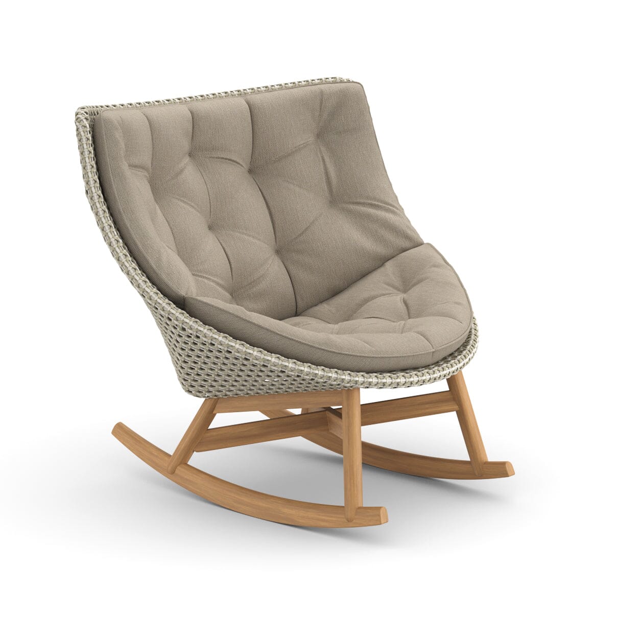 Dedon Mbrace Rocking chair, Coussins en sus Sea Salt 135