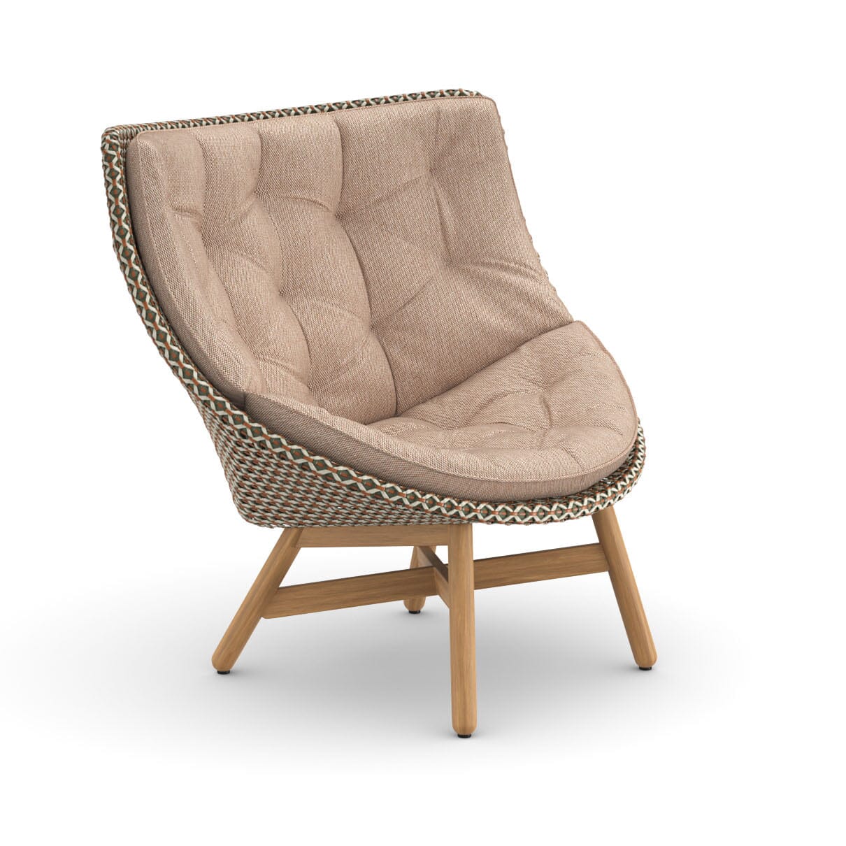 Dedon Mbrace Wing chair, Coussins en sus Chestnut 151