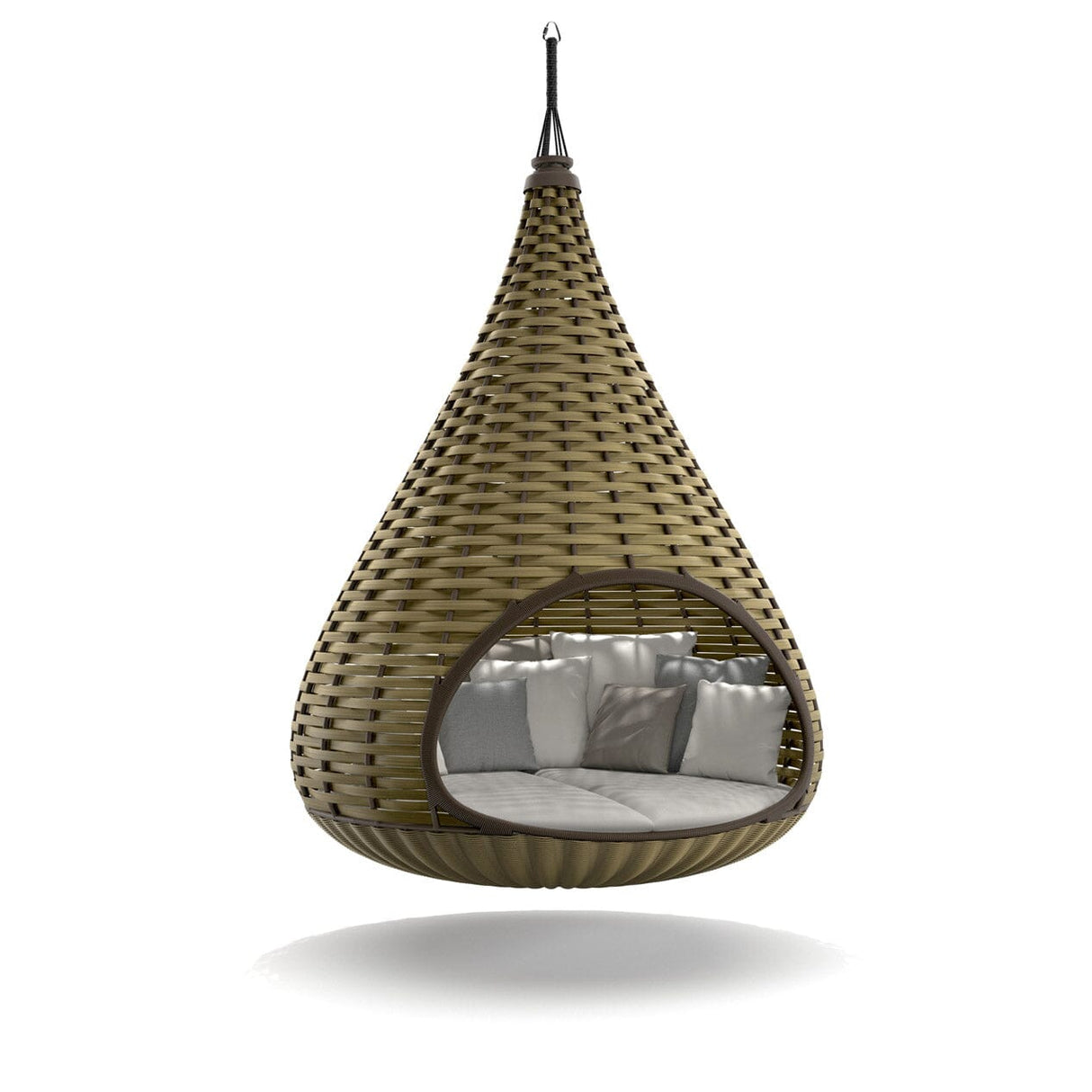 Dedon Nestrest Hanging Lounger Ø200cm, Coussins en sus Olive 730