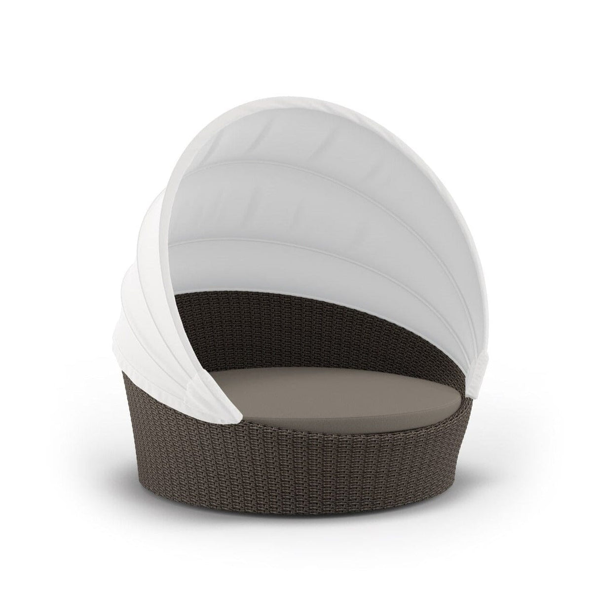 Dedon Orbit Set Loveseat, avec Canopy / Capote en White, sling seat, Coussins en sus Vulcano 099