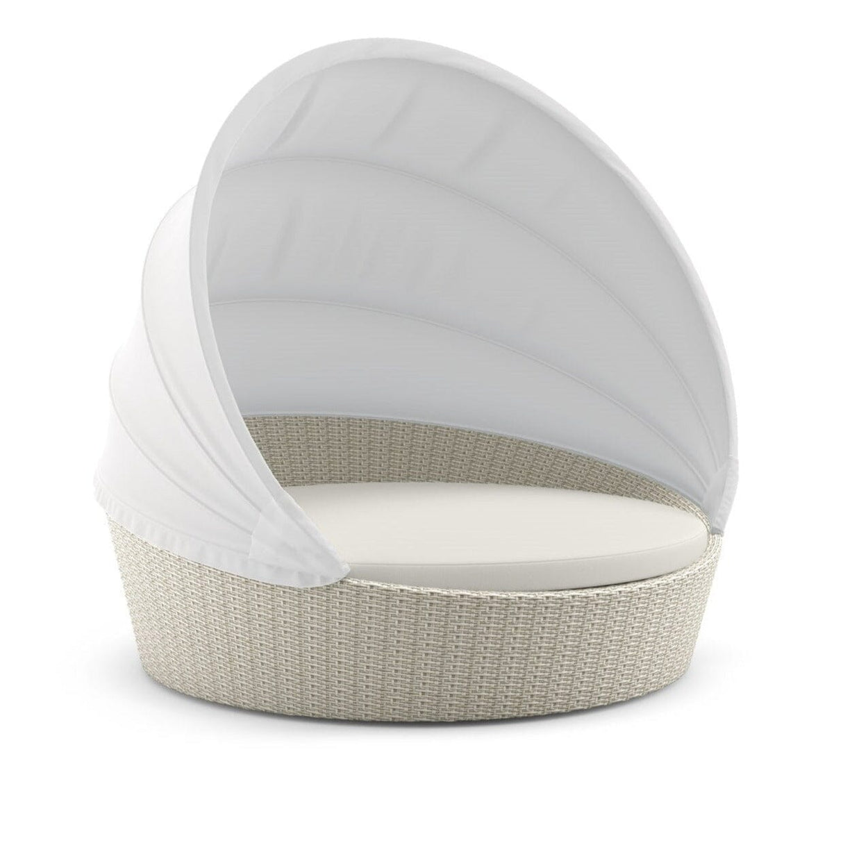 Dedon Orbit Set Loveseat XXL, avec Canopy / Capote en White, sling seat, Coussins en sus Accona 111