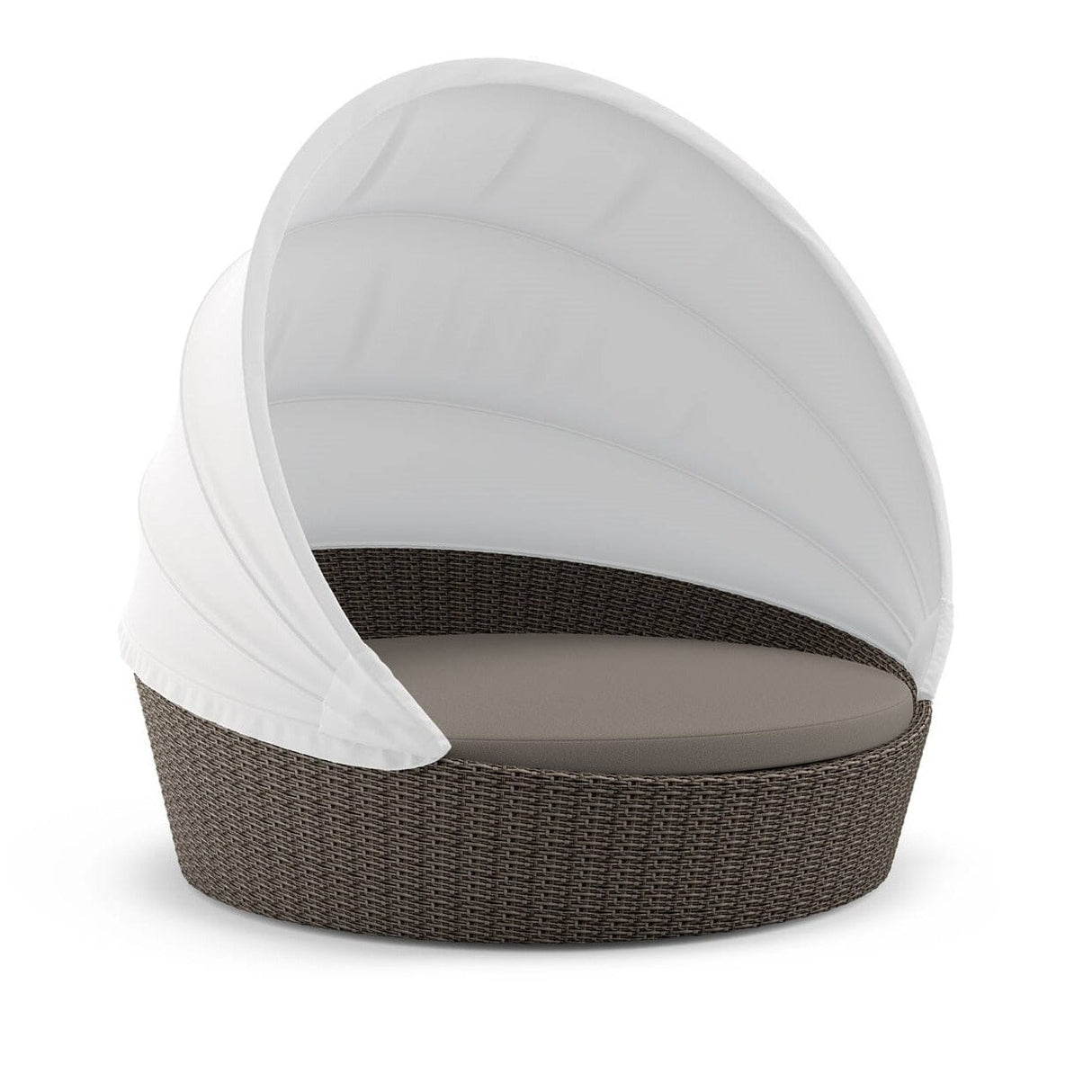 Dedon Orbit Set Loveseat XXL, avec Canopy / Capote en White, sling seat, Coussins en sus Vulcano 099