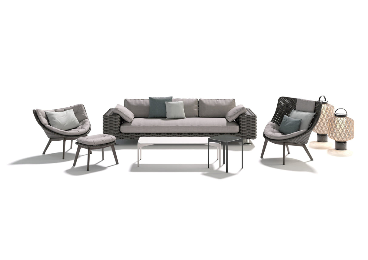 Dedon Paros 3-seater / Canapé 3 places, Coussins en sus