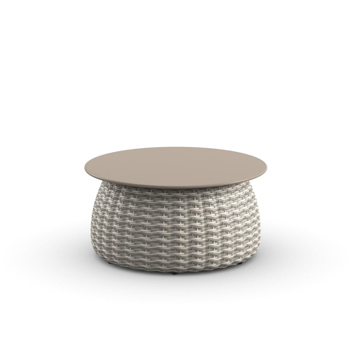 Dedon Porcini Set Side Table / Table d'appoint Ø61cm, hauteur: 29cm, Base tressée Carrara 117