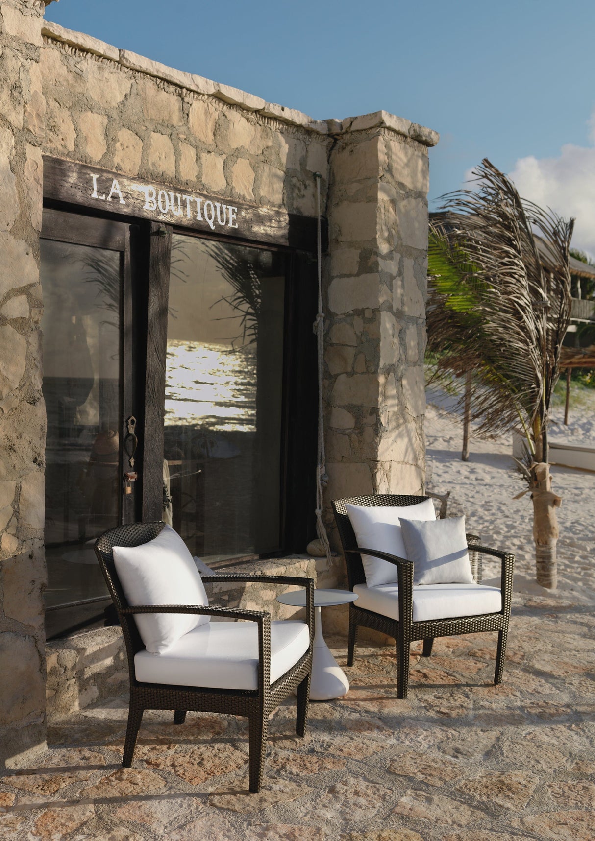 Dedon Satellite Side Table / Table d'appoint Ø40cm, avec Base en aluminium