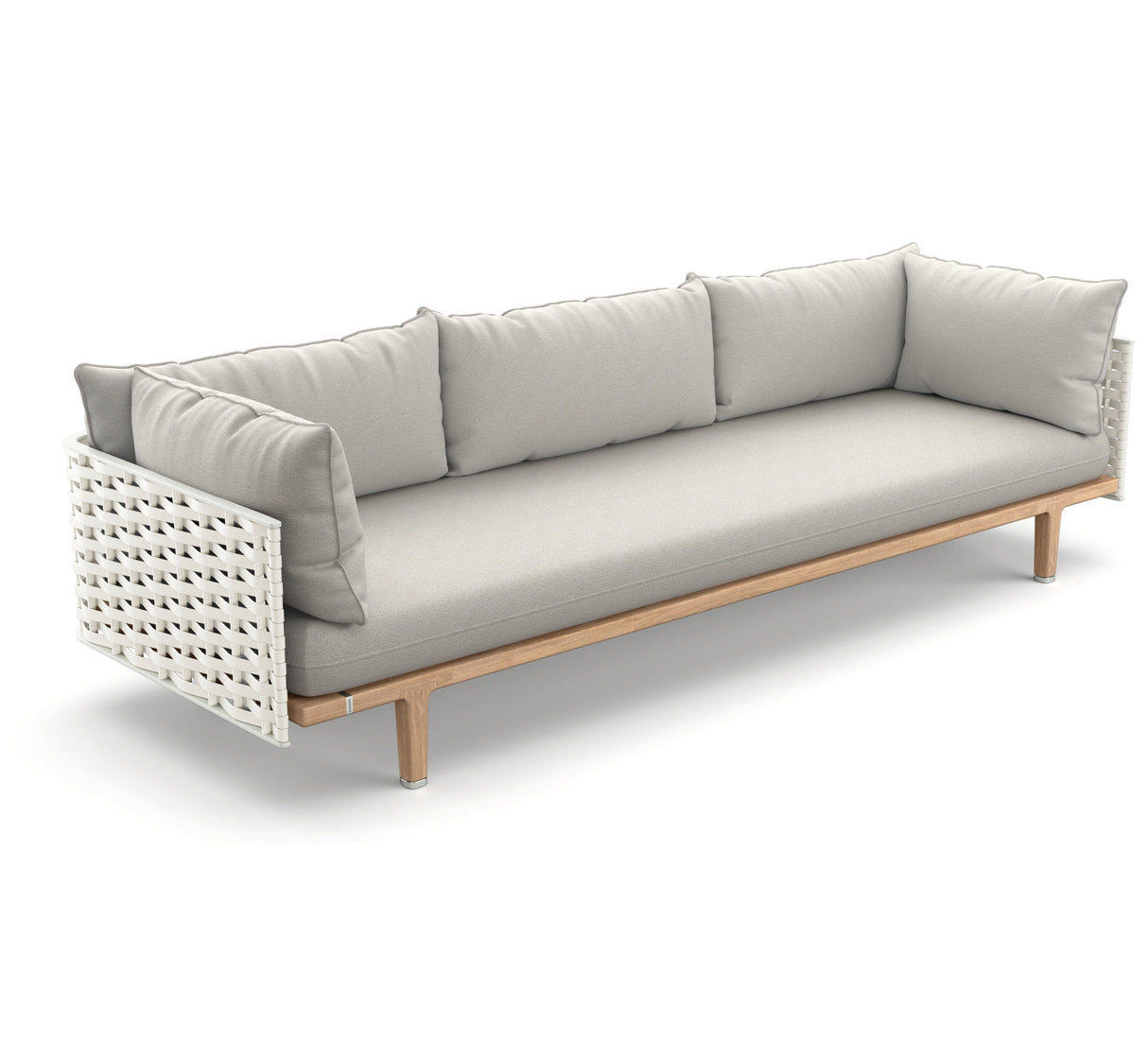 Dedon Sealine 3-seater / Canapé 3 places, Coussins en sus Silver Beige 154