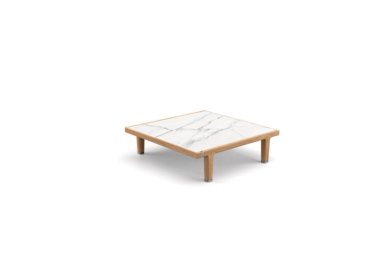 Dedon Sealine Set Coffee Table 90x90cm avec plateau mineral composite