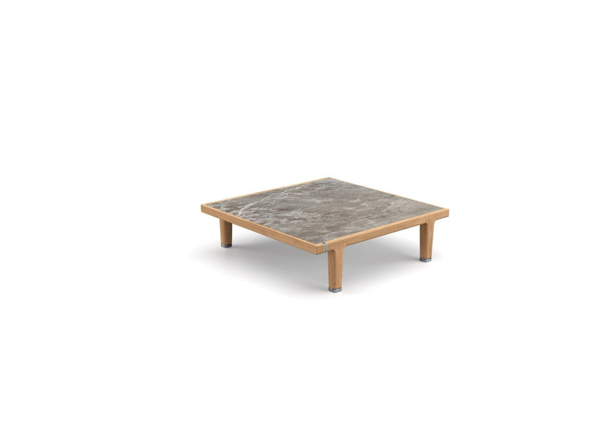 Dedon Sealine Set Coffee Table 90x90cm avec plateau mineral composite