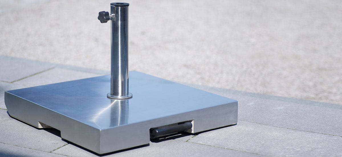 Delschen Socle Inox à roulettes 40kg tube inox