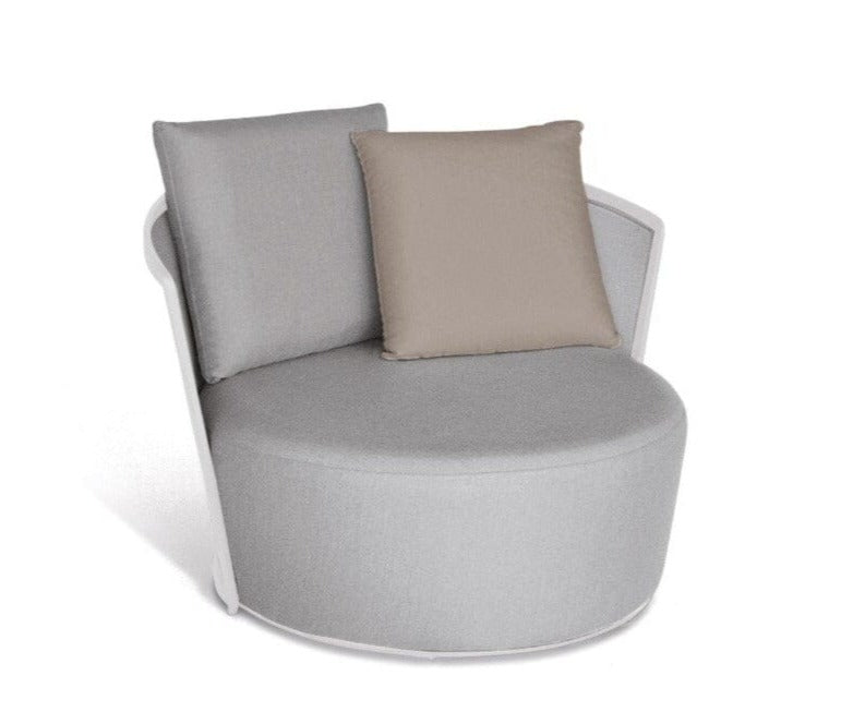 Diphano Cielo Fauteuil Club lounge - Set de coussins inclus White AF08 CC1 + White T008 - Tissu Shine C531