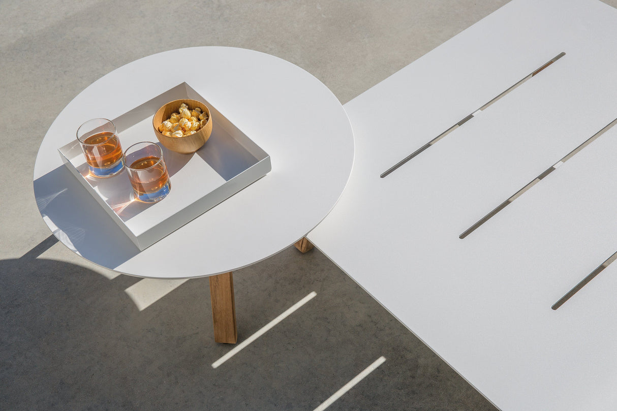 Diphano Easy-Fit Table basse Elite A ronde Ø60cm (H:28cm) Pieds alu - Plateau HPL