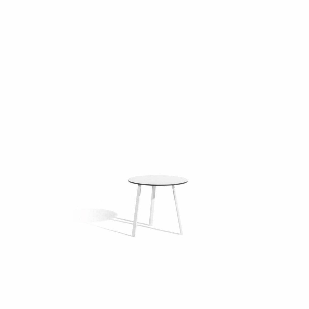 Diphano Easy-Fit Table basse Elite B ronde Ø42cm (H:44cm) Pieds alu - Plateau HPL White AF08 + White 2T90