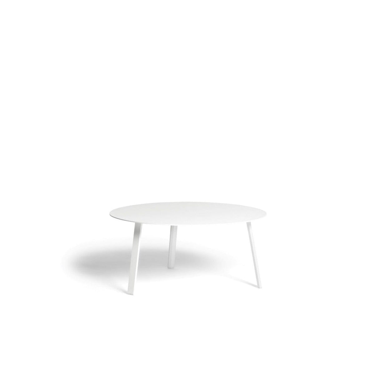 Diphano Easy-Fit Table basse Elite S ronde Ø80cm (H:36cm) Pieds alu - Plateau alu White AF08 + White AF08