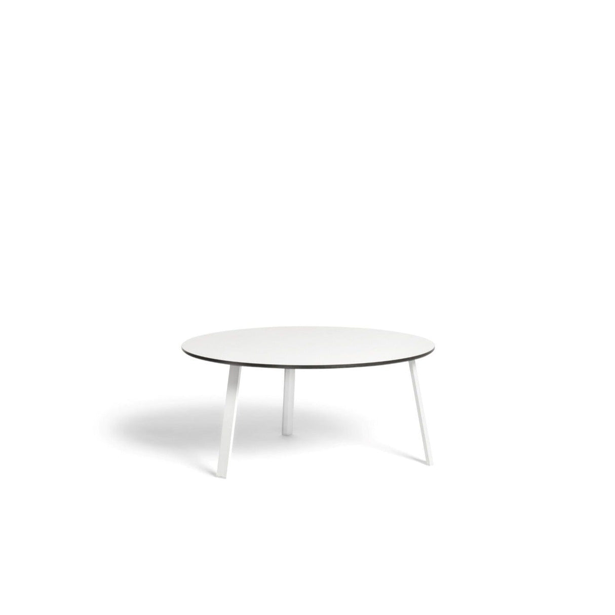 Diphano Easy-Fit Table basse Elite S ronde Ø80cm (H:36cm) Pieds alu - Plateau HPL White AF08 + White 2T90