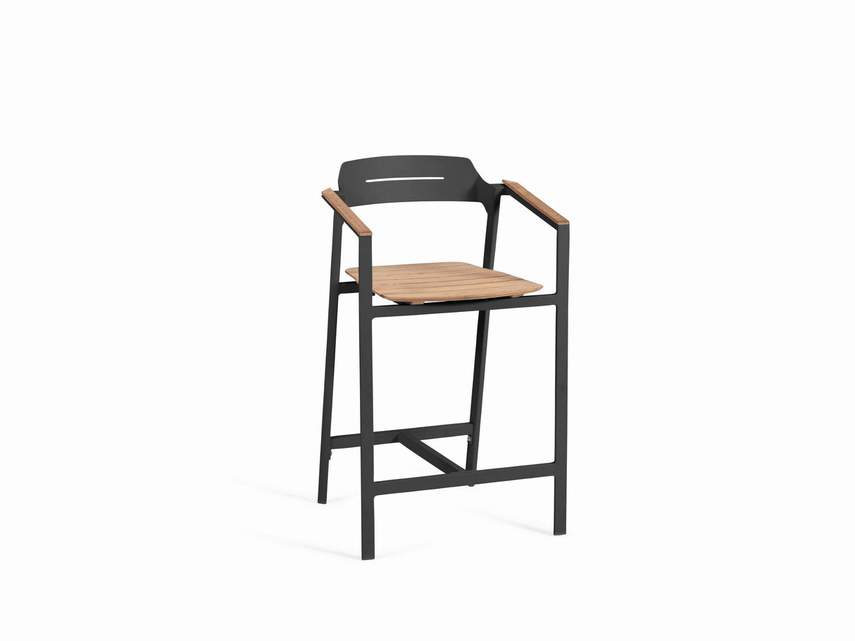 Diphano Icon Tabouret de Bar H:61cm Lava AF10 + Teck Naturel