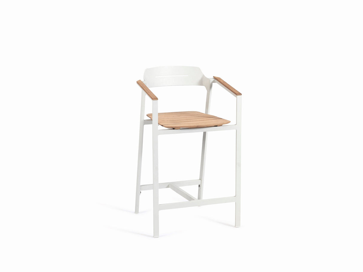 Diphano Icon Tabouret de Bar H:61cm White AF08 + Teck Naturel