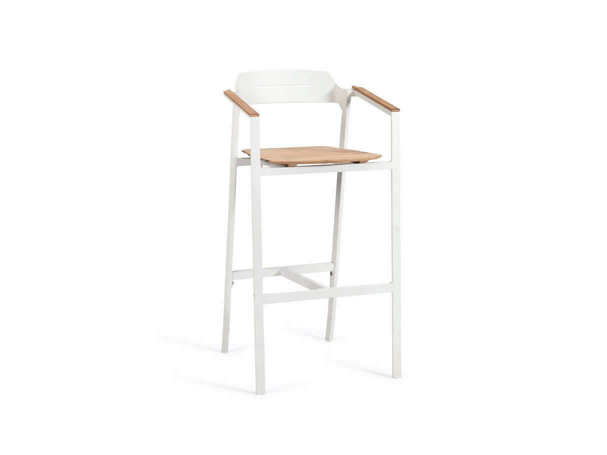 Diphano Icon Tabouret de Bar H:77cm White AF08 + Teck Naturel