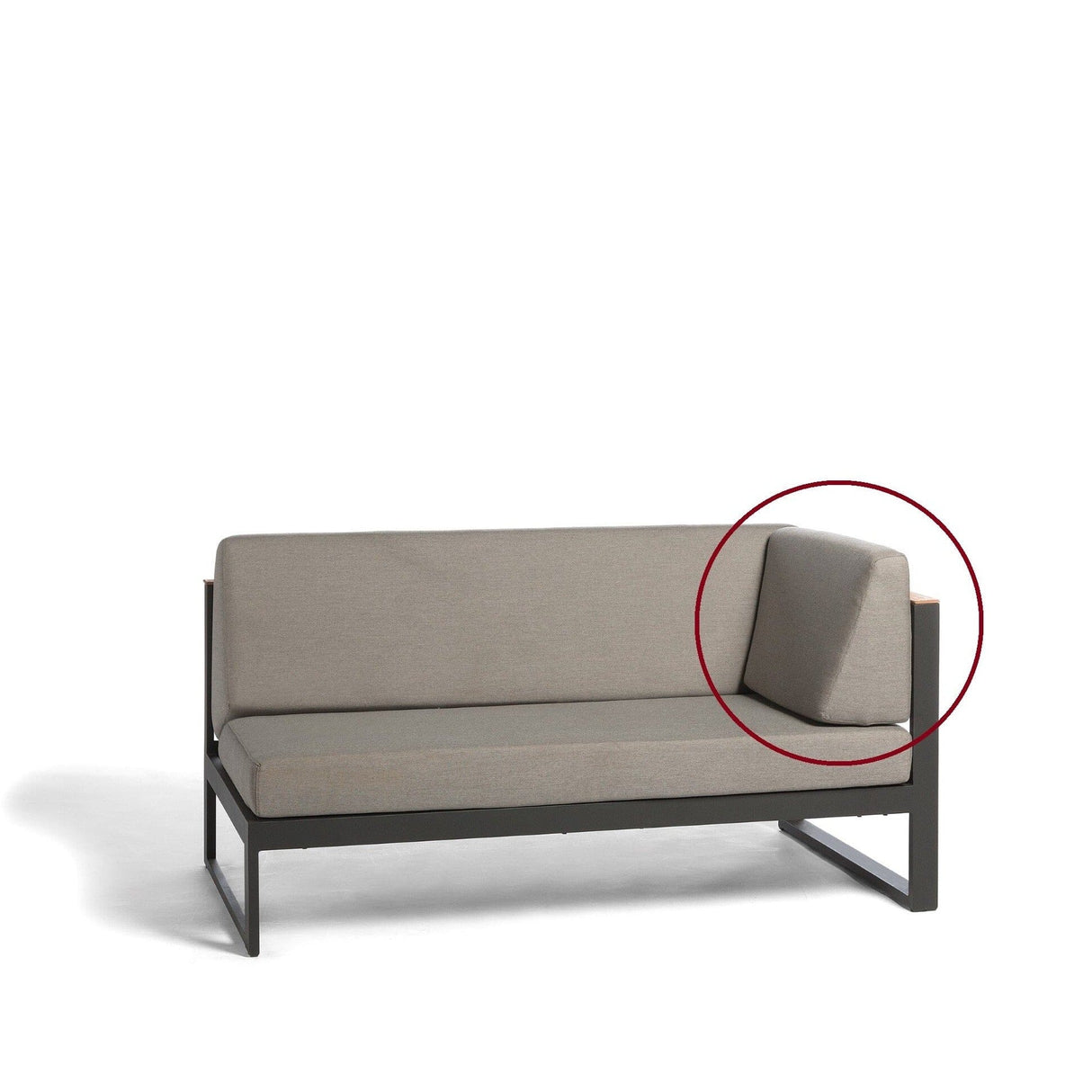 Diphano Landscape-Teak Coussin latéral Left Tissu Brown mêlé C551