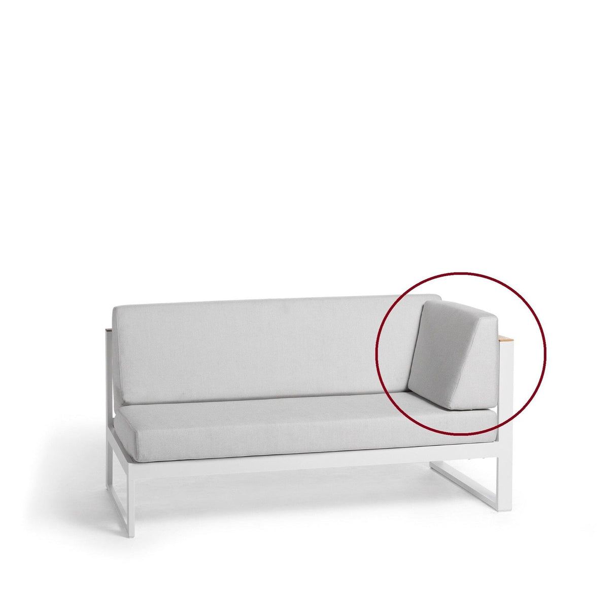 Diphano Landscape-Teak Coussin latéral Left Tissu Shine C531