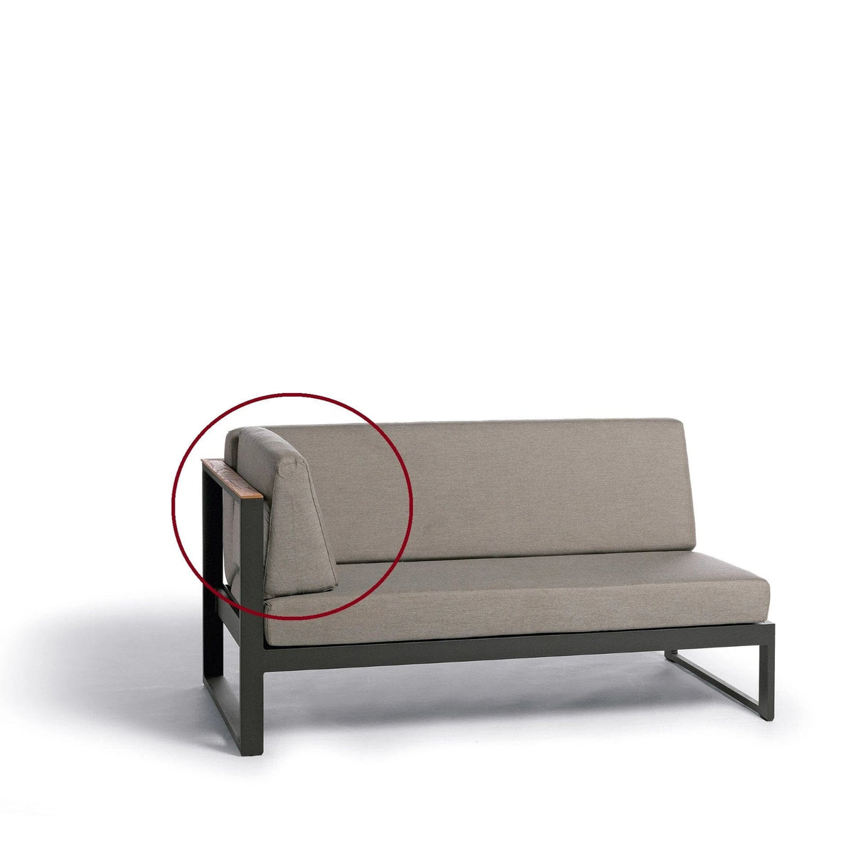 Diphano Landscape-Teak Coussin latéral Right Tissu Brown mêlé C551