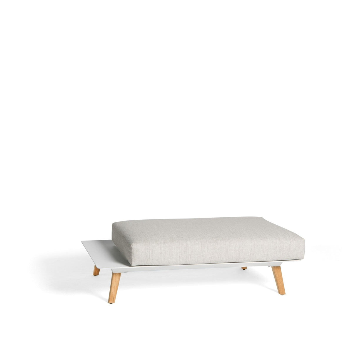 Diphano Link Footstool 120.01 White AF08 + Tissu Twisted Linen C709