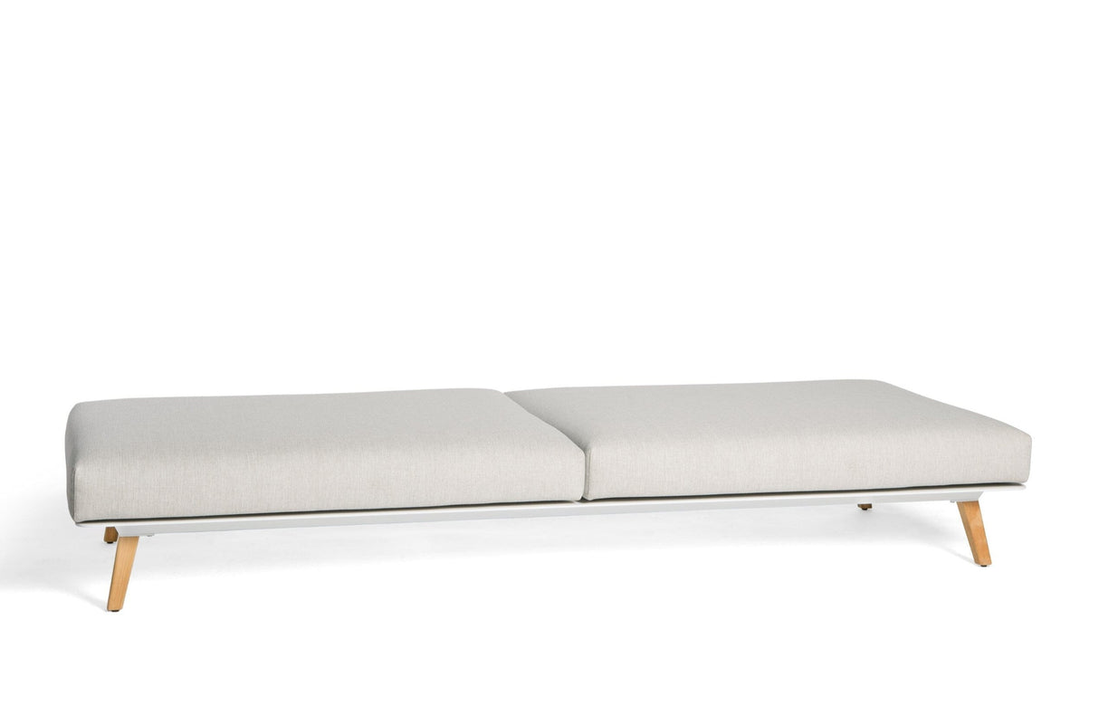 Diphano Link Footstool 240 White AF08 + Tissu Twisted Linen C709