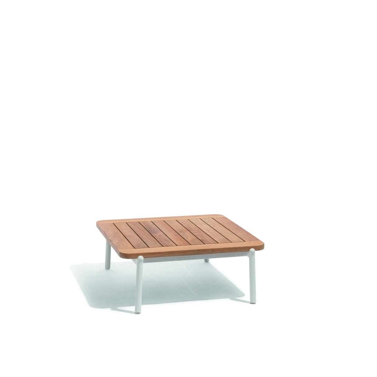 Diphano Omer Table basse A (68x75cm) White AF08 + Teck Naturel