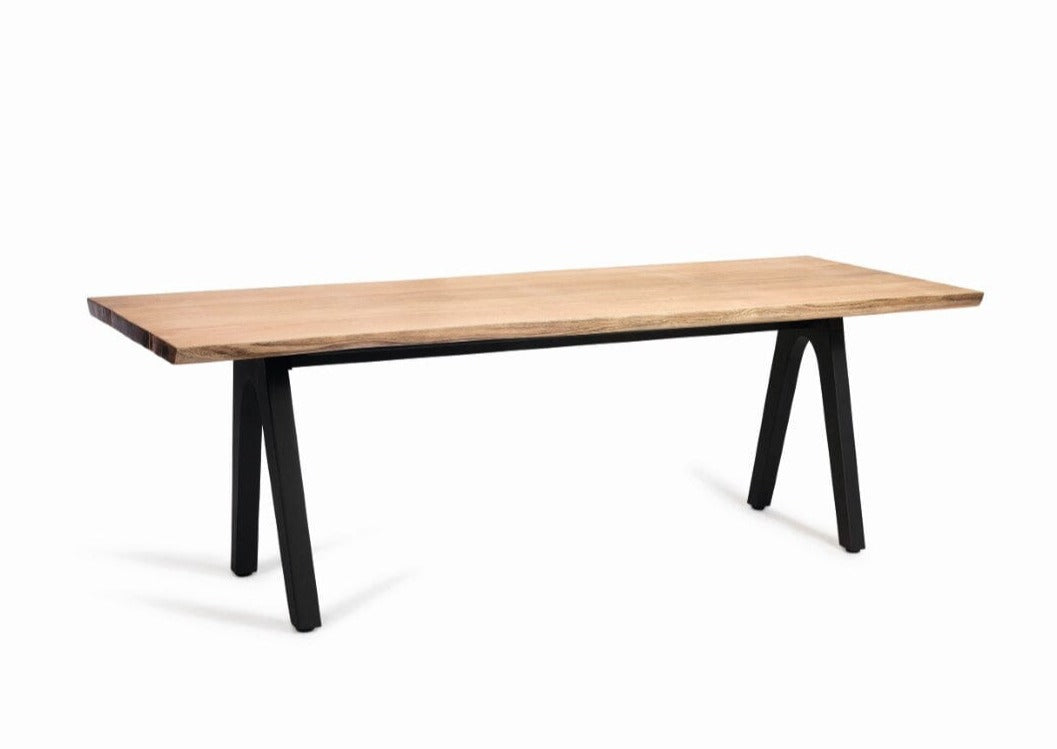 Diphano Pure Table repas 240x100cm Lava AF10 + Teck Naturel