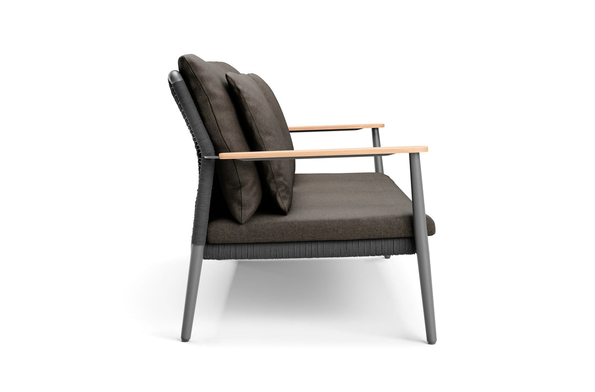 Diphano Ray Canapé 2 places avec accoudoirs en teck