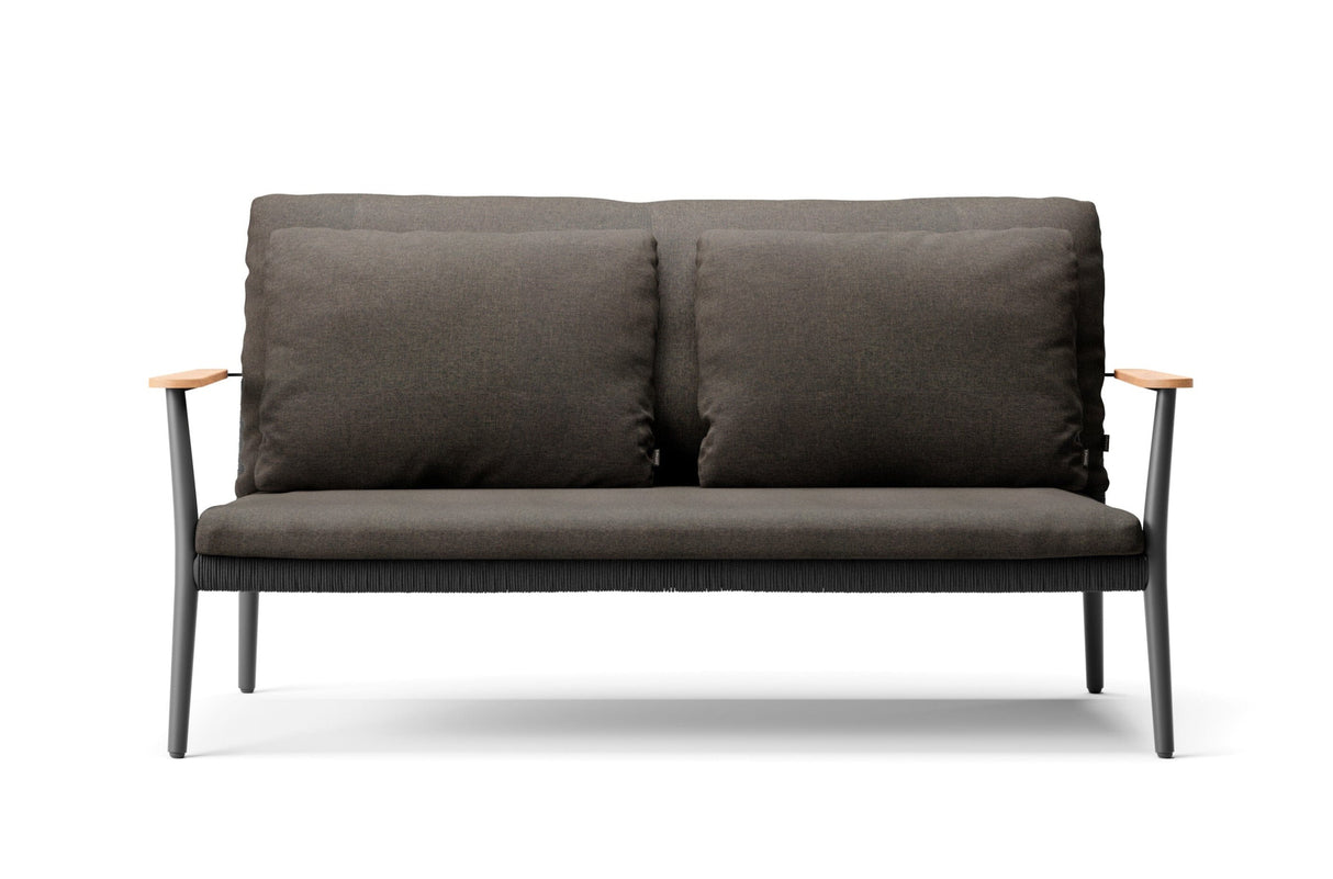 Diphano Ray Canapé 2 places avec accoudoirs en teck