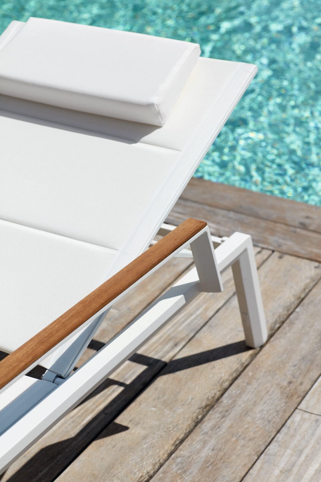 Diphano Selecta Beach Chair Transat avec accoudoirs alu