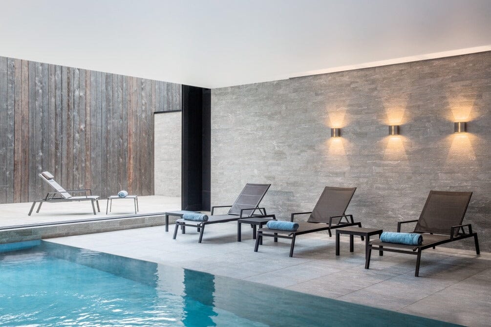 Diphano Selecta Chaise longue avec accoudoirs alu