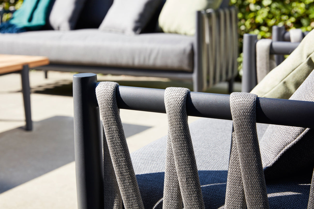 Diphano Switch Rope Canapé Lounge 2,5 places en cordes - Set de coussins inclus