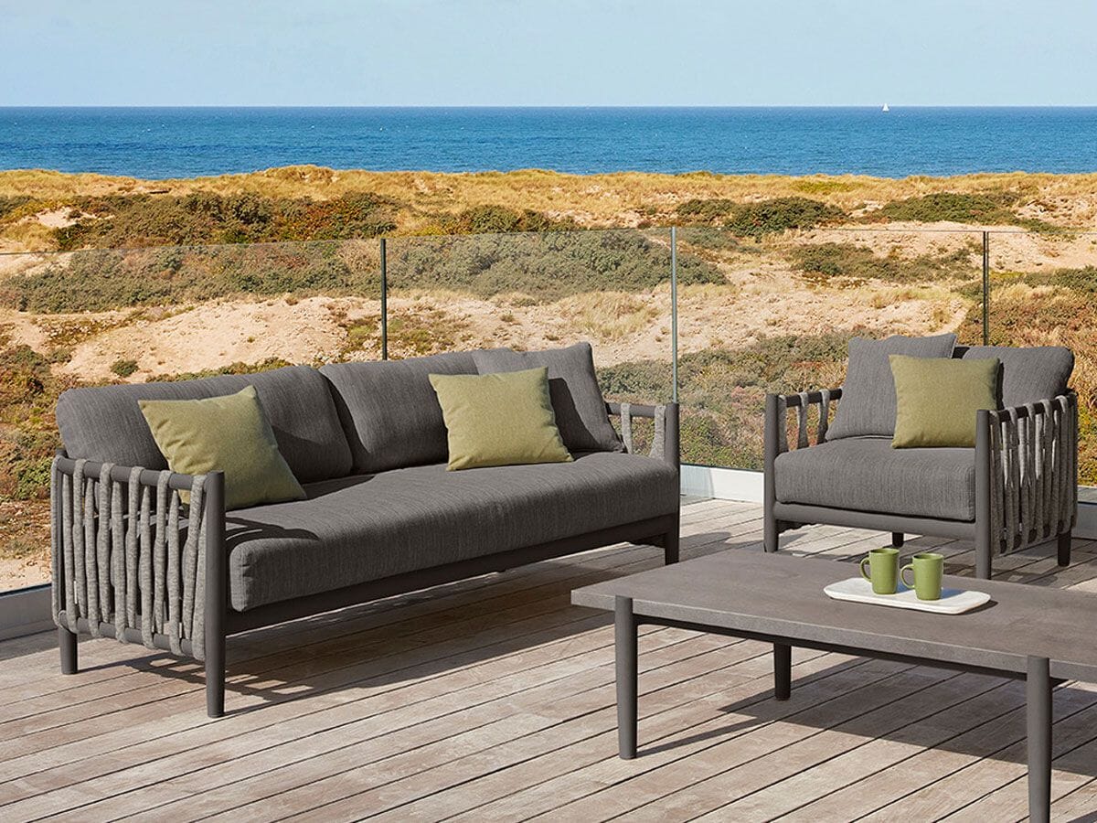 Diphano Switch Rope Canapé Lounge 2,5 places en cordes - Set de coussins inclus