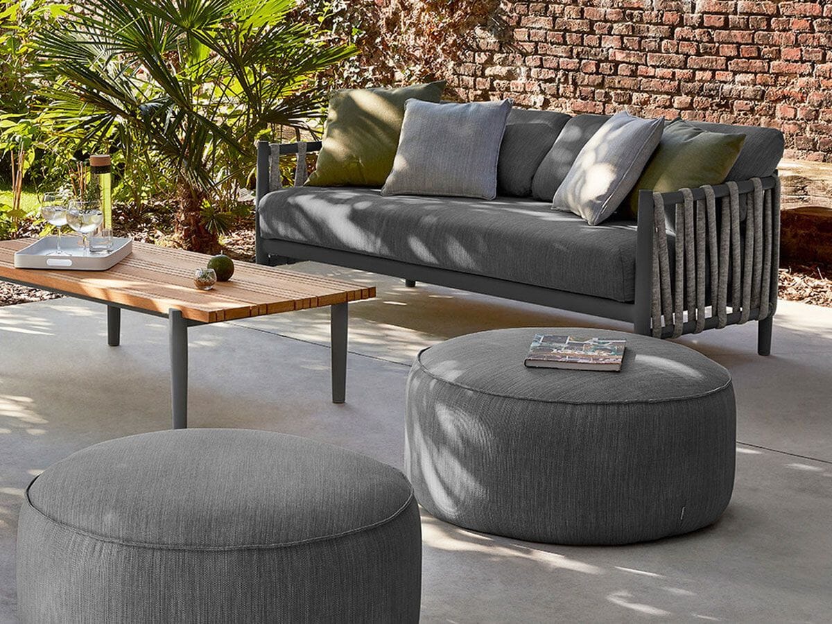 Diphano Switch Rope Fauteuil Club lounge en cordes - Set de coussins inclus