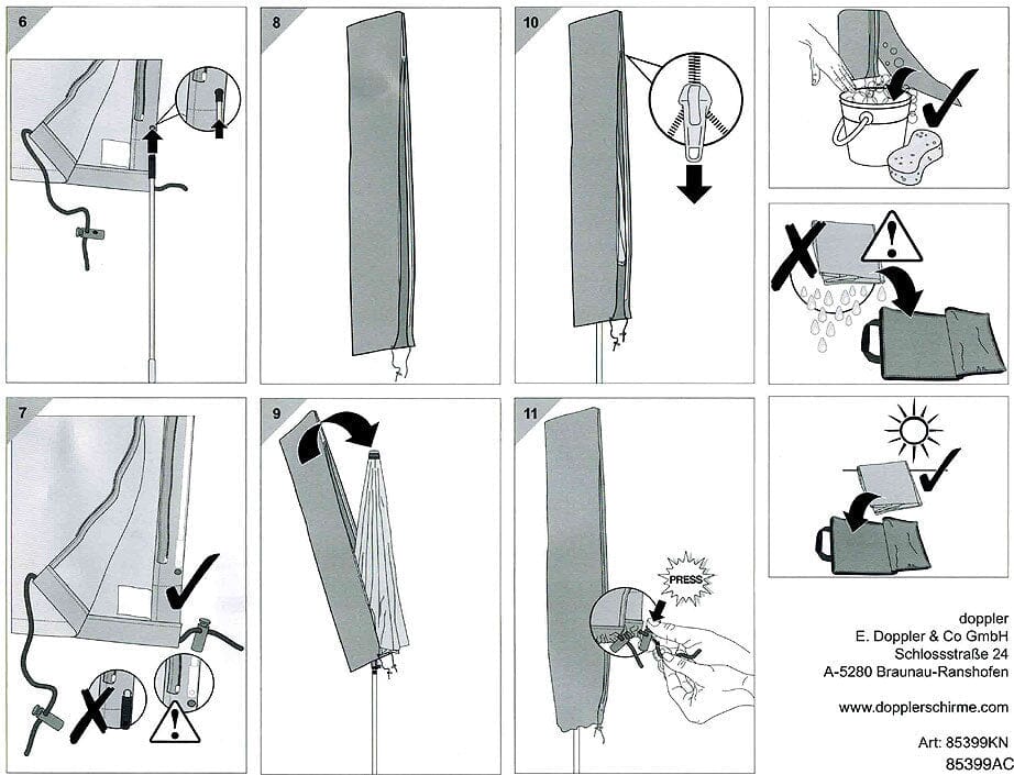 Doppler Housse de protection pour parasol Act