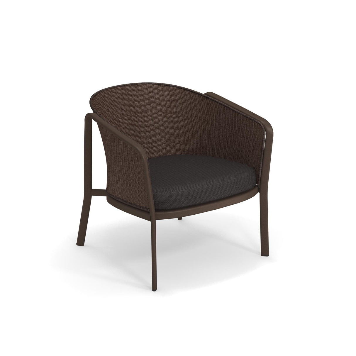 Emu 1216 Carousel Fauteuil Club Lounge Alu-Thick Twist Rope Indian Brown 41 / Corde Melange Brown 19