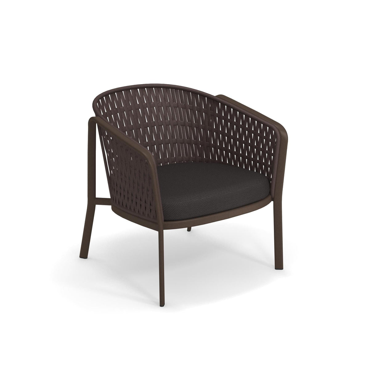 Emu 1218 Carousel Fauteuil Club Alu-Flat Rope Indian Brown 41 / Corde Melange Brown 19