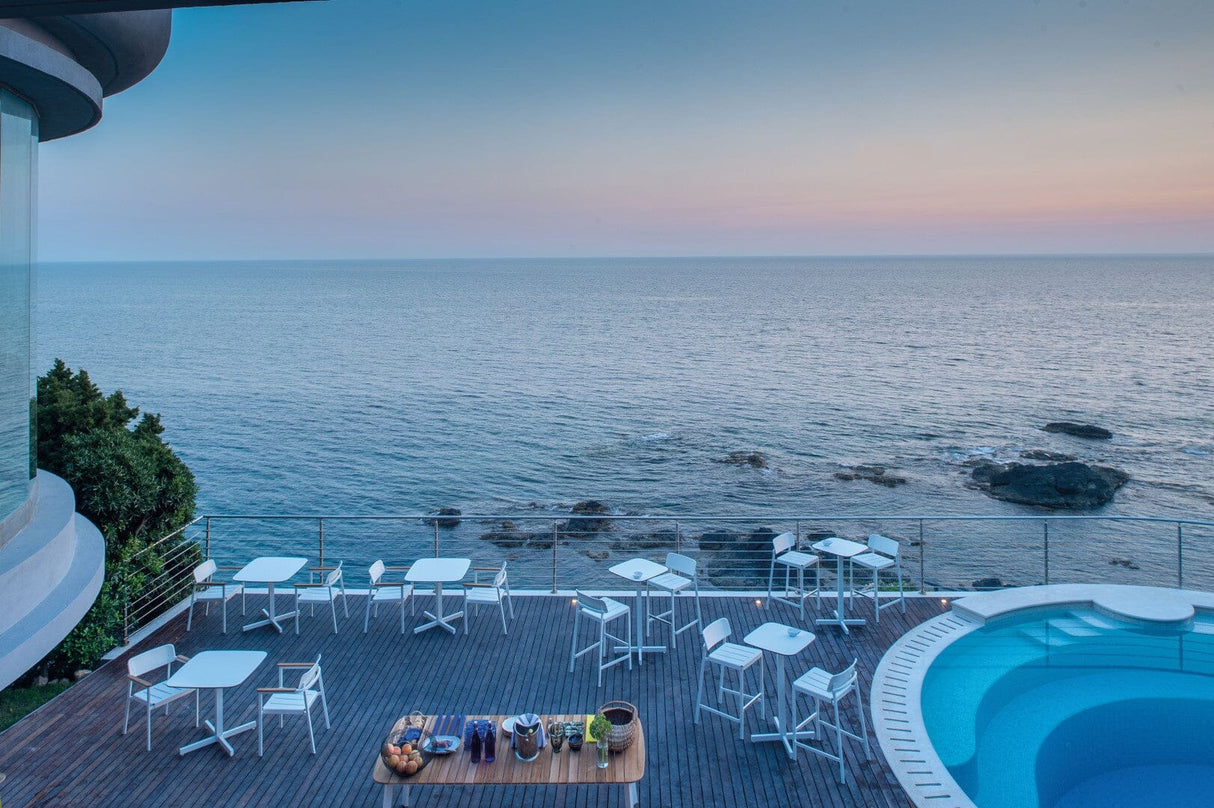 Emu 256 Shine Plateau de table HPL 79x79cm - Piétement en sus