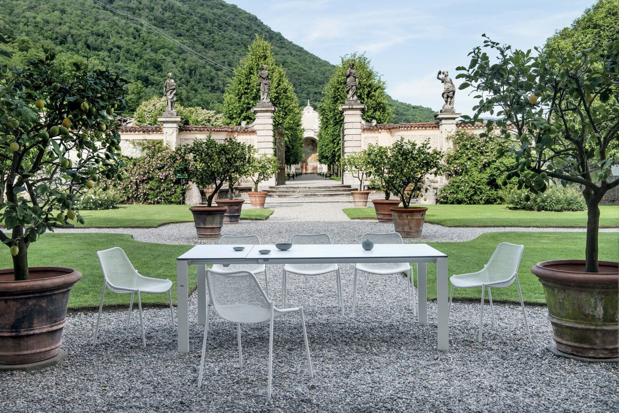 Emu 479 Round Table à rallonges 160+54+54x100cm Plateau Métal